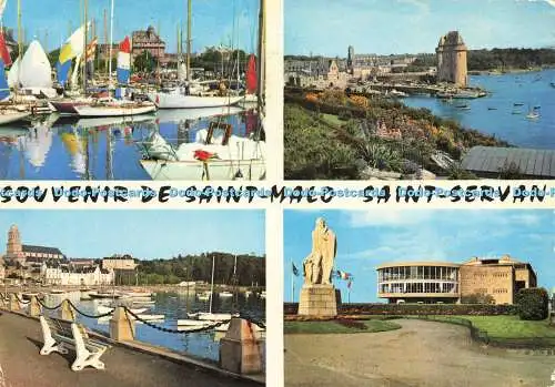 D189485 Souvenir de Saint Malo. Saint Servan. De gauche a Droite. Le Port des Ya