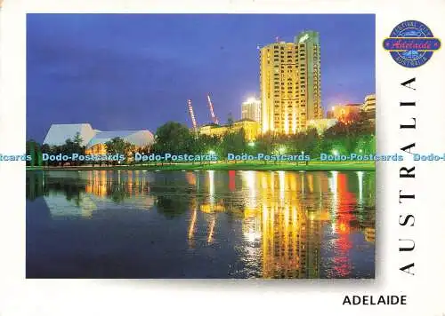 D189501 Australien. Adelaide. Nachtspiegelungen auf dem Fluss Torrens. Nucolo