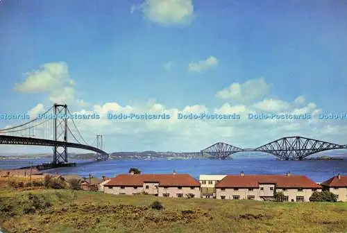 D189542 West Lothian. Die Forth Bridges von South Queensferry. J. Arthur Dixon