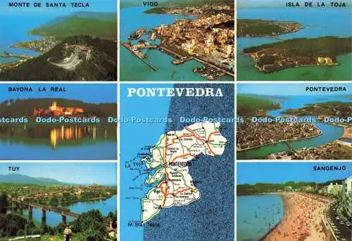 D191277 Pontevedra. Bayona la Real. Monte de Santa Tecla. Vigo. Isla de la Toja.