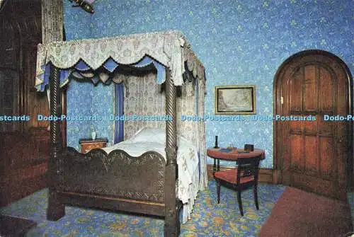 D189687 Bangor. Penrhyn Castle. Das Schlafzimmer aus Schiefer. Zeigt das berühmte Schieferbett.