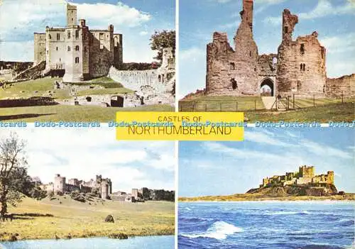 D189690 Castles of Northumberland. Warkworth Castle. Alnwick Castle. Bamburgh Ca