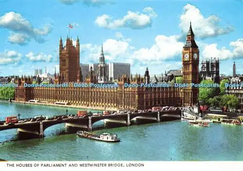 D189694 London. Die Houses of Parliament und die Westminster Bridge. Colourmaster In