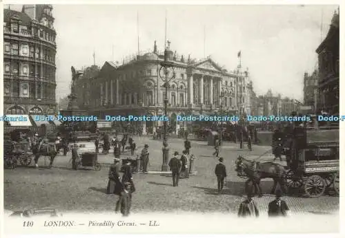 D189726 London. Piccadilly Circus. LL. 110. Vintage Postkarten International. Mai