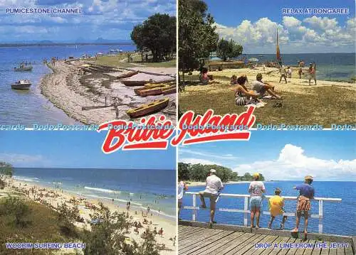 D189730 Queensland. Bribie Island. Bimssteinkanal. Entspannen Sie im Bongaree. Woori