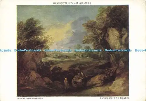 D191395 Manchester City Art Galleries. Landschaft mit Figuren. Waterlow. Gainsbo