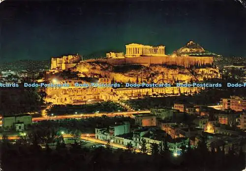 D189753 Athen. Akropolis bei Nacht