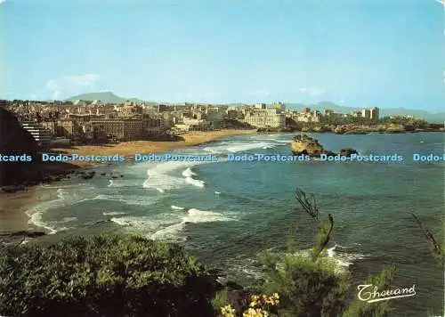 D189772 Biarritz. Vue Prise du Phare. Dans le Fond la Rhune et les Montagnes Esp