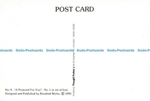 D191532 Eine Postkarte für Sie. Nr. 9. Rosalind Dochte. Gedankenfabrik. 1991