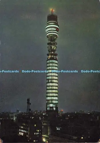 D191856 Post Office Tower London bei Nacht vom Torrington Place. Postmaster Gene