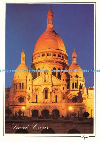 D191874 Paris la Nuit. Die Basilika Sacre Coeur von Montmartre. Lyna. Abei