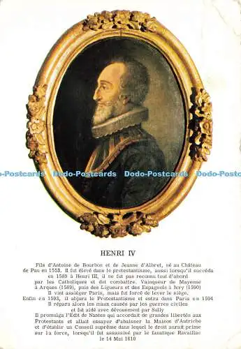 D1965 Pau. Dans le Chateau. un Portrait du Roi Henri IV. Europa. Pierron. Euro