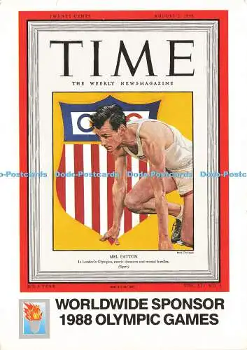D168116 Zeit. The Weekly Newsmagazine. Mel Patton. Worldwide Sponsor 1988. Olymp