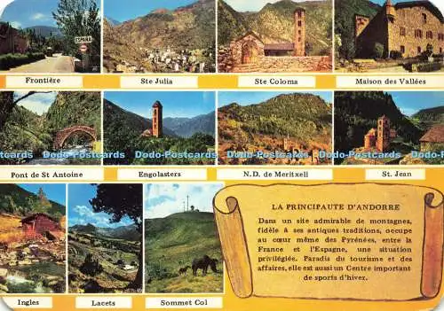 D170347 La Principaute D Andorre. Ingles. Apa. Wie De Coeur. 1983. Multi View