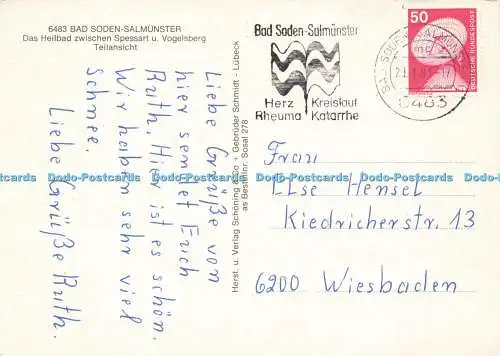 D170351 Bad Soden Salmünster. Herst. u. Verlag Schoning. Gebrüder Schmidt