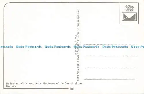 D168592 Bethlehem. Weihnachtsglocke am Turm der Kirche der Natrvitation. Je