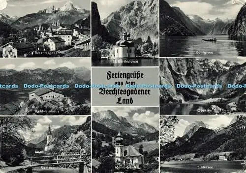 D170482 Feriengrusse aus dem Berchtesgadener Land. Obersee. O. Bier. Multi View