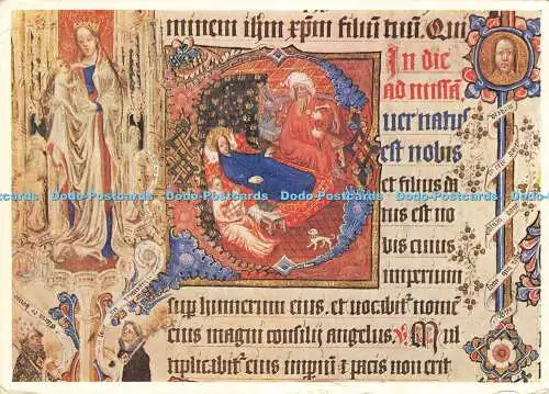 D170563 Sherborne Missal. Detail der Krippe. Im Besitz des Herzogs von Northumbe