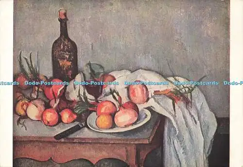 D170590 Musee du Louvre. Ecole Francaise. Zwiebeln und Flasche. Paul Cezanne. Nomis