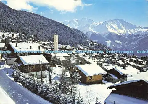 D171719 Station de Verbier et le Grand Combin. Darbellay