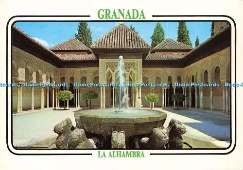 D170788 Granada. La Alhambra. Der Löwenhof. Postales Granada