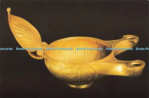 D168987 Pompeji. Goldene Lampe mit zwei Düsen. Neapel Museum