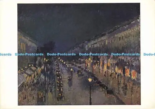 D168993 Nationalgalerie. Paris. Der Boulevard Montmartre bei Nacht. Pissarro. Ca