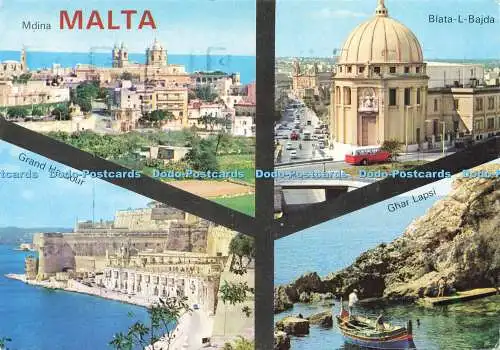 D170863 Malta. Grand Harbour. Alfred Galea Zammit. Interprint. 1983. Multi View