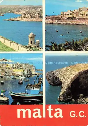 D169070 Malta. G. C. Blaue Grotte. Die Dombibliothek. Multi View