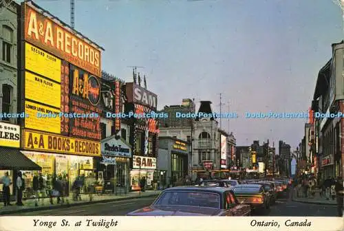 D171989 Kanada. Yonge St. in der Dämmerung. Royal Specialty Sales. Plastichrome von Co