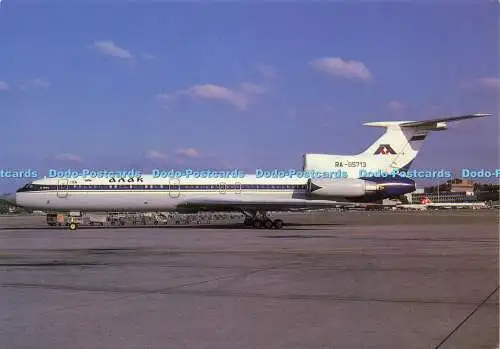 D172013 Alak Airlines Tupolev. 154. M. in Zürich. J. J. Postkarten. Rolf Wallner