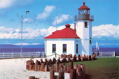 D171050 Washington. Leuchtturm von Alki Point. Seattle. C. P. Johnston. Mike Roberts