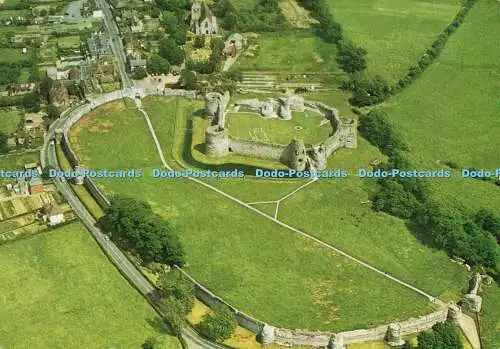 D172096 Sussex. Pevensey Castle. Luftansicht von Westen. Ministerium für öffentliches Bauen