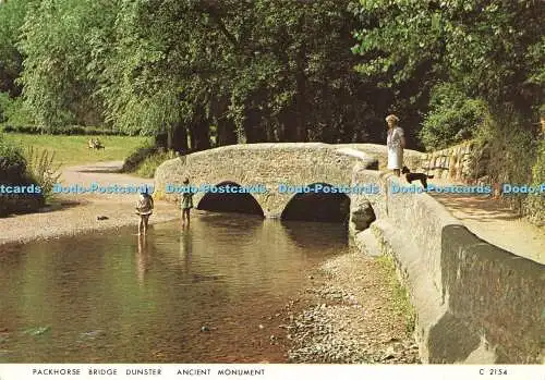 D172175 Dunster. Packpferdbrücke. Antikes Denkmal. Richter. C. 2154