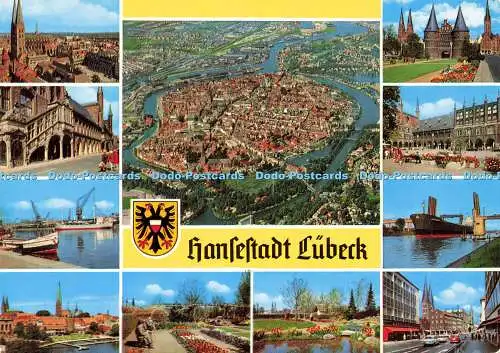 D169383 Hansestadt Lübeck. Hersteller und Verlag Schoning. Multi View