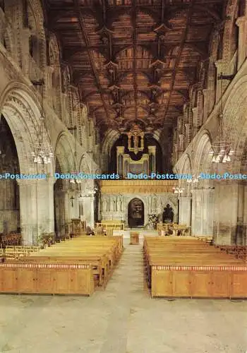 D173605 St. Davids Cathedral. Das Kirchenschiff. Topische Presse. Pitkin Bild Postkarte