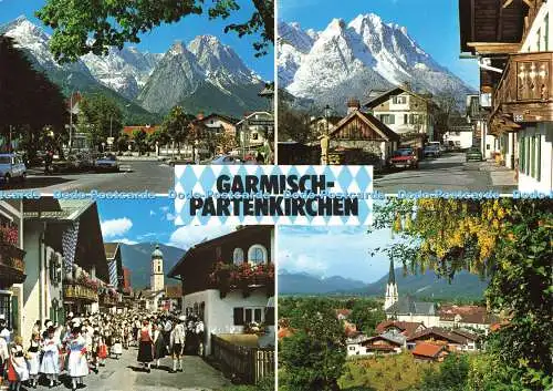 D169442 Garmisch Partenkirchen. Marienplatz. Huber. Multi View