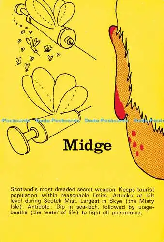 D173655 Midge. Die Fauna. Horna und Hoofa aus Schottland. Serie. Nr. 22. Scotprint