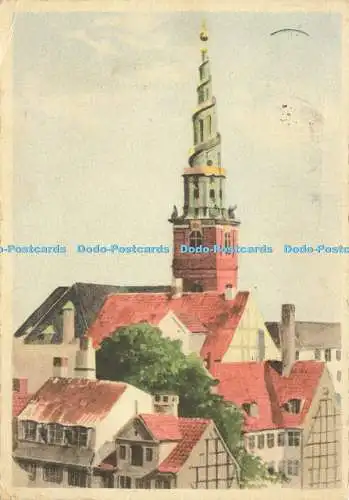 D173661 Kopenhagen. Unsere Heilandskirche. Rudolf Olsen. 1952