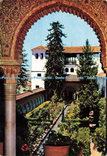 D173663 Granada. Generalife. Belvedere. Hof des Grabens. Farbe Zerkowitz. Ser