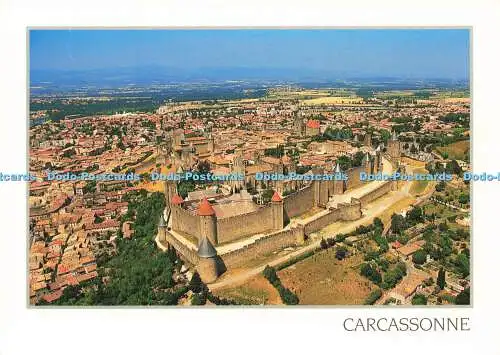 D172343 Carcassonne. Les Fortifications Datant du Moyen Age. Combier Macon. Heli