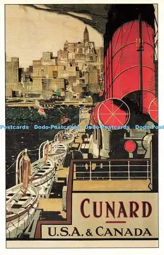 D173772 USA und Kanada. Cunard. Das berühmte Werbeplakat aus dem Jahr 1920.