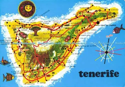 D169640 Teneriffa. Mapa de la Isla. Gasteiz