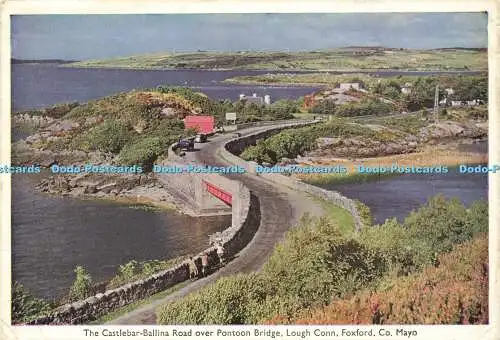 D172496 Co Mayo. Die Castlebar Ballina Road über Pontonbrücke. Mount Salus Pre