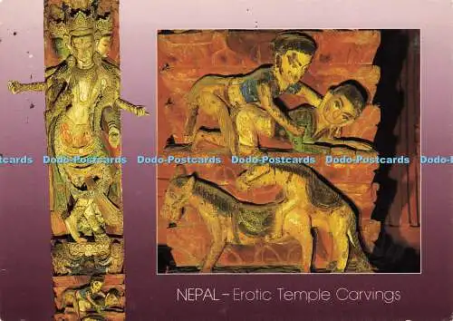 D171488 Nepal. Erotische Tempelschnitzereien. Pilgrims Artcard