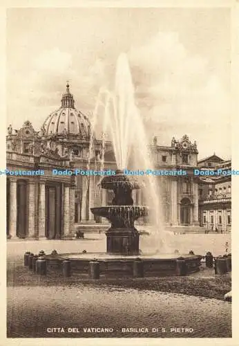 D173864 Citta Del Vaticano. Basilica di S. Pietro. Stich. Grafico Cesare Capello