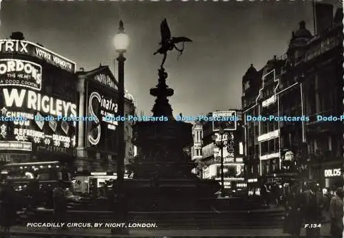 D169699 London. Piccadilly Circus. Bei Nacht. A. V. Fry. RP