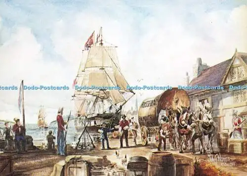 D172579 Falmouth Paket Francis Freeling. Postbildkarte