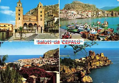 D172604 Saluti da Cefalu. Il Duomo. Amoroso Vincenzo. 1992. Multi View