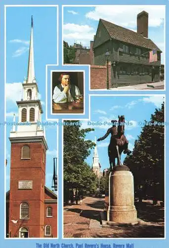 D173991 Paul Revere Boston. Kleiner Postkartenservice. Multi View